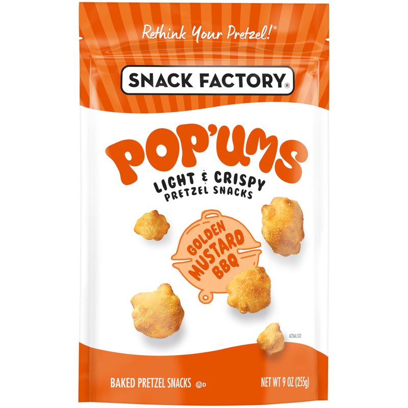 Snack Factory Snack Factory Pop'ums Golden Mustard BBQ Pretzel Snacks,