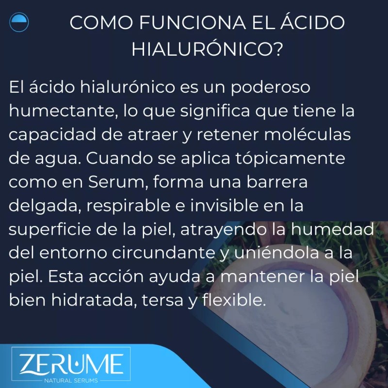 ZERUME NATURAL SERUMS Ácido Hialurónico 20gr En Polvo Para 2