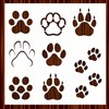 LYMSSESS Paw Print Large Wall Stencils for Painting - Cat