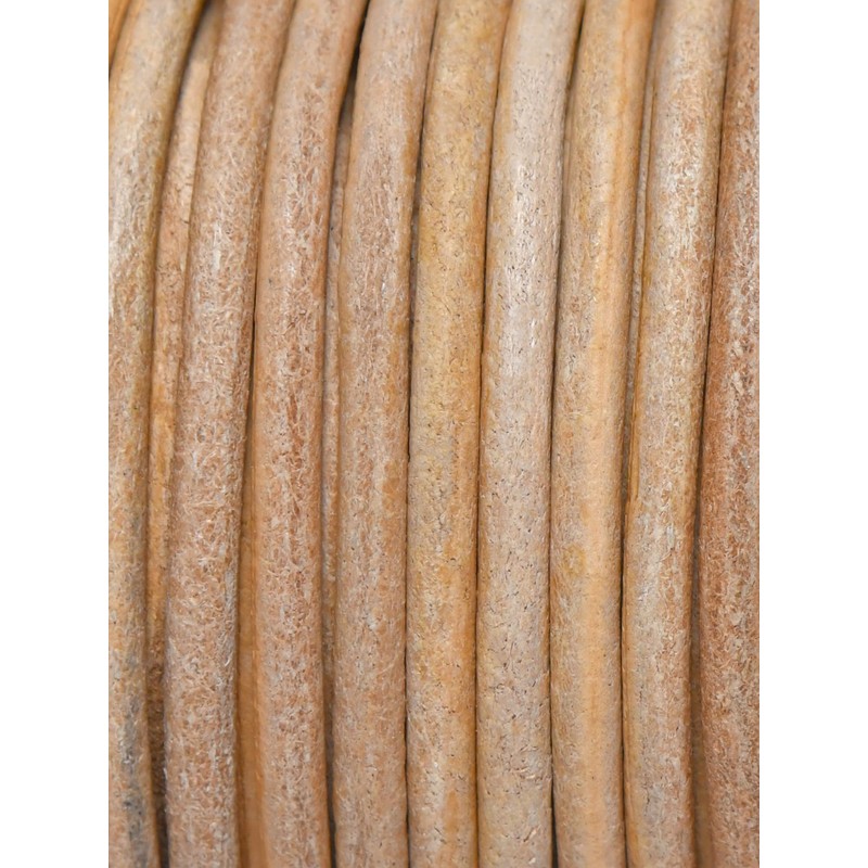 Cords Essentials Cordón redondo de piel de 5 mm, natural