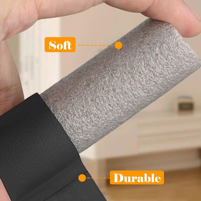 Double Under Door Draught Excluder, 37in/96cm Draft Excluder for Doors,