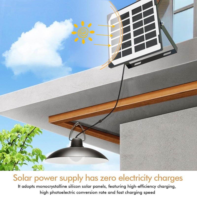 LEKEFETO Solar Pendant Light with Motion Sensor, Solar Pendant Lamp