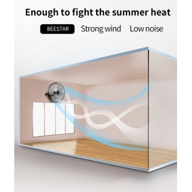 BEESTAR 18 inch High Velocity Wall Mount Fan,Industrial Fan with 3 Speed Commercial Ventilation,Easy Operation and 270 Degree Tilting,Metal Fan for Warehouse,Greenhouse, Workshop and Basement