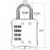 ABRAFOX Padlocks, Heavy Duty 4-Digit Re-settable Combination Codes Locks, Luggage