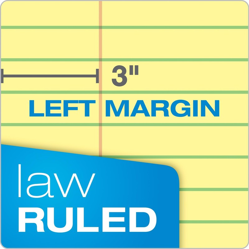 Ampad 20245 Double Sheets Pad, Law Rule, 8 1/2 x