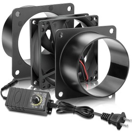 WDERAIR 80mm x 25mm 3 Inch Duct Household Ventilation Exhaust Fan with Speed Controller for DIY Greenhouse 3D Print Smoke Paint Extractor-D80