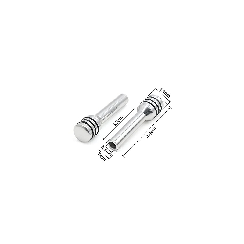 uxcell 4 Pcs M4 Thread Silver Tone Metal Front Rear