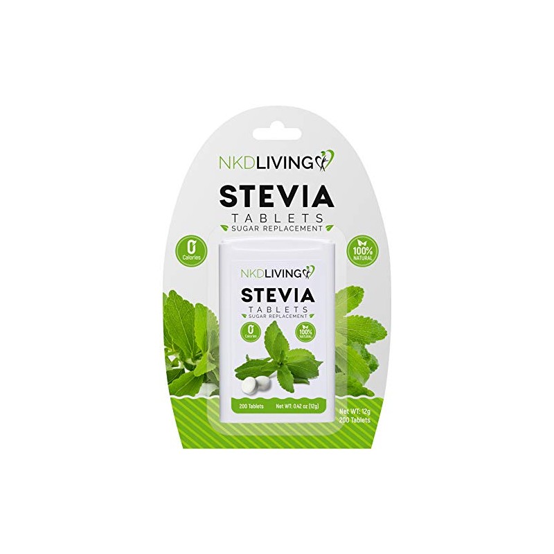 NKD Living Pure Stevia Sweetener Tablets - 200 Tablets -