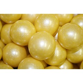 Bayside Candy 1" Large Gumballs - Colored Gumball Collection - Gumball Machine - Shimmer and Solid Colors (Shimmer Yellow/Pearl Yellow Gumballs 1" Large, 3LB)