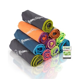NirvanaShape® DAS Microfibre Travel Towel for Backpackers, Holidaymakers and Travellers, Compact, Lightweight, Quick Drying, Microfibre Towel, Bath Towel for Travel, Outdoor, Beach and Camping, grey, 120 x 60 cm