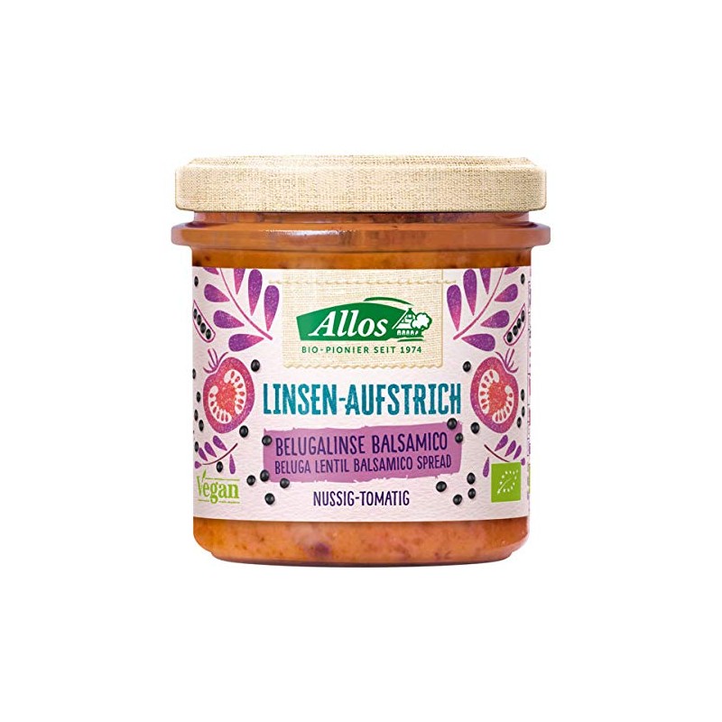 Allos Organic Linsen Spread Belugal Lens Balsamic (6 x 140