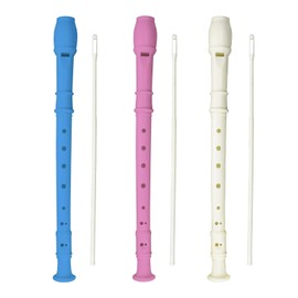 Priaora 3 pcs 8 Hole Soprano Recorders Descant Flute With Cleaning Rod German Style for Adults Beginners Beginner Graduation or Back to School Gift (K102-3)