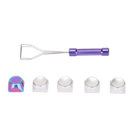 5Pcs Metal Keycaps, XDA Keycaps with Key Puller Special Touch Color Plating Beautiful Textures Decorative Compatible with Mechanical Gaming Keyboard(Silver)