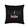 Lash Babe Lash Artist Eyelash Lash Tech Throw Pillow