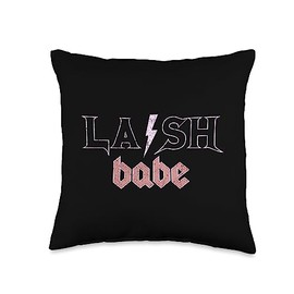 Lash Babe Lash Artist Eyelash Lash Tech Throw Pillow
