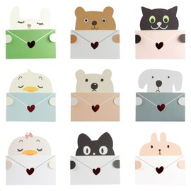 KOYOKOMA Message Card Animal Animal Card Message Card Greeting Card Birthday Card Message Birthday Card Letter Set Card with Envelope