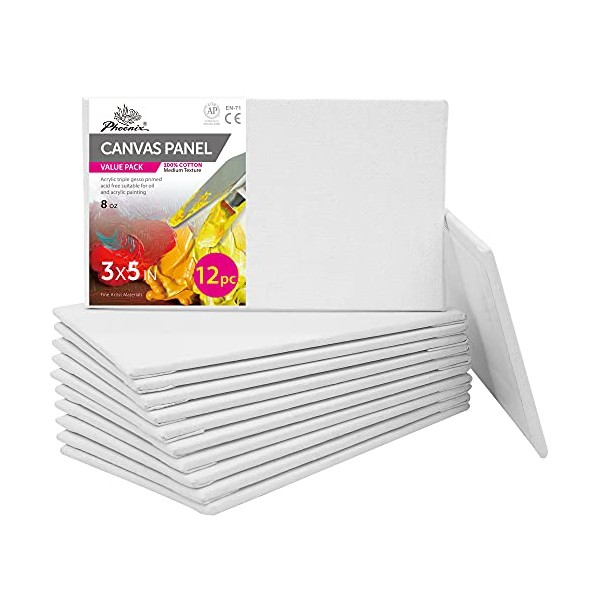 PHOENIX Artist Painting Canvas Panels - 3x5 Inch / 12