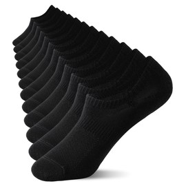 Irisbear Womens No Show Socks Thin Cotton Non Slip Low Cut Socks Black 9-11