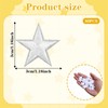 1.14" Mini White Iron on Stars, 80 PCS White Star