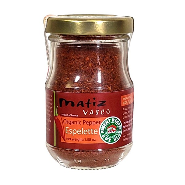 Matiz Organic Piment d'Espelette Pepper from Basque France, 1.58 Ounce
