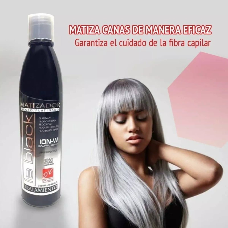 D'Conde Shampoo Matizador Negro D Conde Platinados Canas 250ml