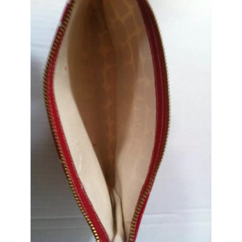 Clarins FEED 10 Red Dot Zipper Makeup Bag