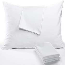 RICHAIR - Waterproof cushion cover, set of 2, 65 x 65 cm, with zip, breathable, hypoallergenic pillowcases, anti-mite, 2 pieces cushion protectors, white