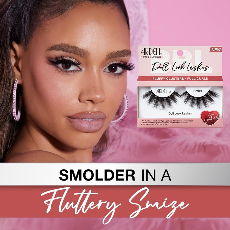Ardell Doll Lashes Smize - Dramatic Fluffy Volume False Eyelashes,