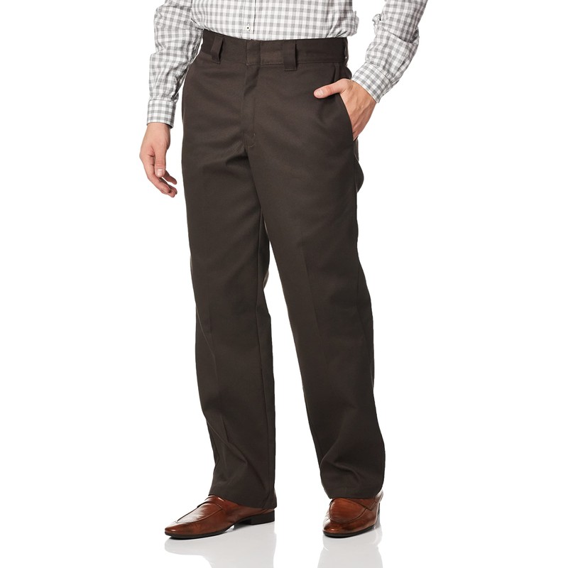 Dickies Men's 874F Pants Dark Brown 34W x 32L