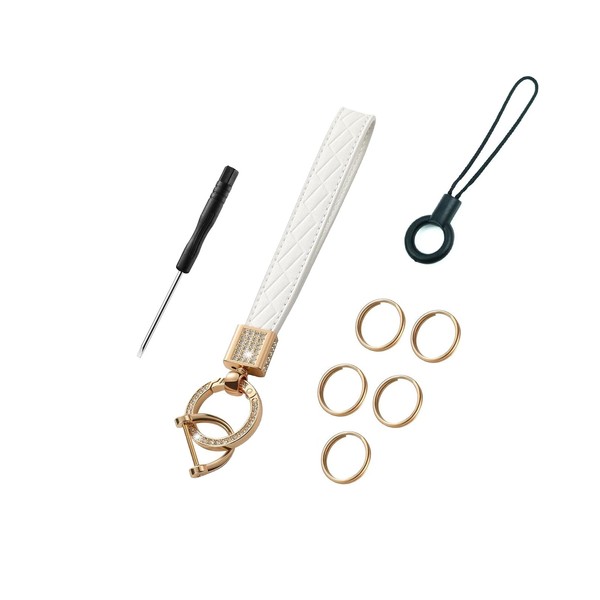 Fkereg PU Leather Keychain Wristlet, Wallet Wristlet Strap, Wrist Lanyard