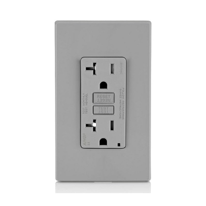 Leviton Dual-Function AFCI/GFCI Outlet, 20 Amp, Self Test, Tamper-Resistant with