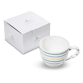 GMUNDNER KERAMIK Tea Cup Maxima Capacity 0.4 Litres Colourful Flamed Crockery Handmade in Austria