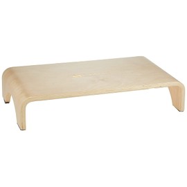 EarthLite Wooden Step Stool - 4'' High, Large Surface, Strong & Stable Bed Step, Foot Stool, Massage Step-Up