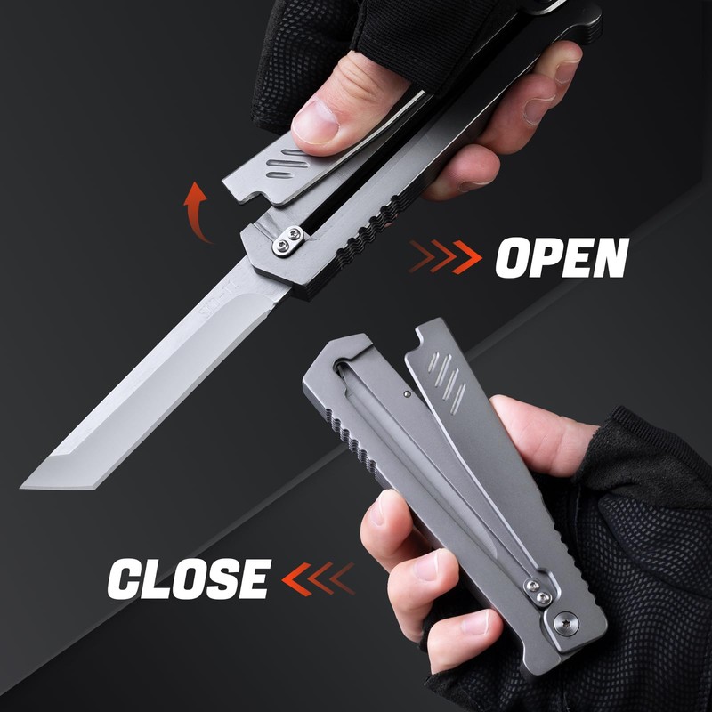 XXV Cuchillo de bolsillo para hombre, cuchillo plegable, cuchillo de