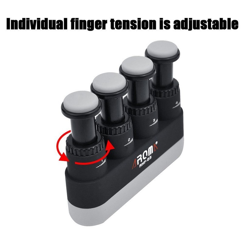 Finger Strengthener,4 Tension Adjustable Hand Grip Exerciser Ergonomic Silicone Trainer