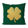GAGEC St Patricks Day Pillow Covers 20x20 Inch Gold Shamrock