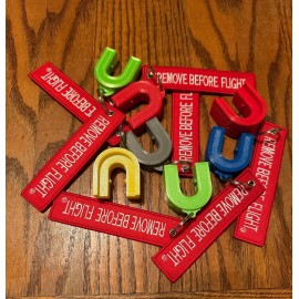 Tiffin RV ORIGINAL Airbrake Lockout Block w/Remove Before Flight Tag Neon Green