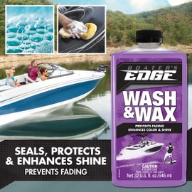 BOATER'S EDGE Wash & Wax - One-Step Wash + Wax Sealer - 32 OZ (BE1032) purple
