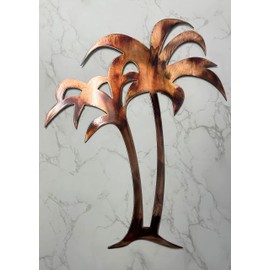 Double Palm Tree Metal Wall Art Décor
