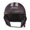 Indian Motorcycle Half Helmet with Gray Stripe, Black