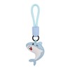Elechobby Blue Leather Marine Animals Keychain,Soft Cute Cartoon Dolphin Smooth