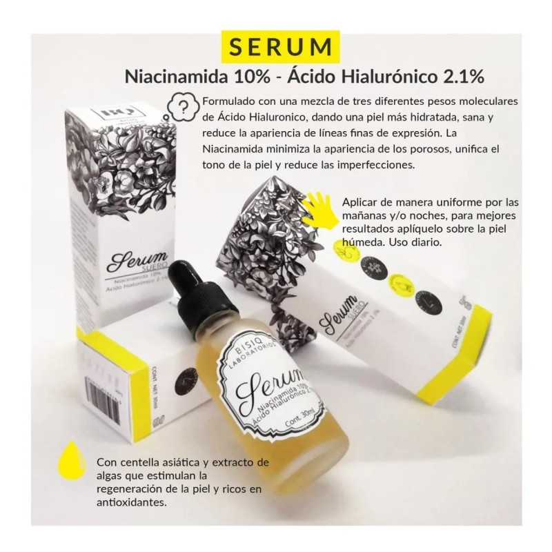 Serum Niacinamida 10% Àcido Hialurònico 2.1% Tipo de piel Todo