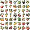 Transparent Fruit Stickers - 50PCS Realistic Fruit Stickers Pack for