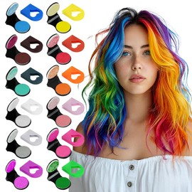 BUTBU Haarkreide für Mädchen Set, 12 Farben Auswaschbare-haarkreide für Kinder, Mitgebsel Kindergeburtstag, für Frauen-kinder Hochzeiten Make-Up Weihnachten Geburtstagsparty, Sicher & Sanft Geeignet