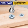 M4 T-Nuts zinc Plated Steel, 4-Pronged Tee Nut for Wood,