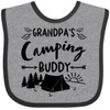 inktastic Grandpas Camping Buddy Baby Bib Heather and Black 3b4db