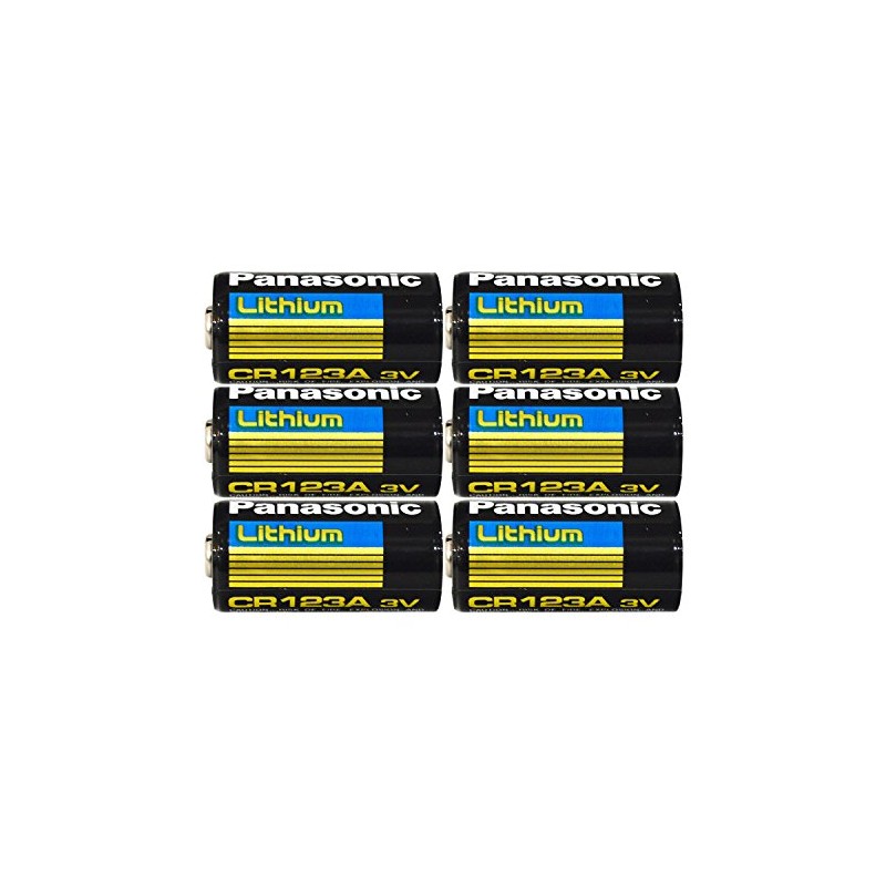 Panasonic CR123 CR123A 3V Lithium Battery ,6 Count (Pack of