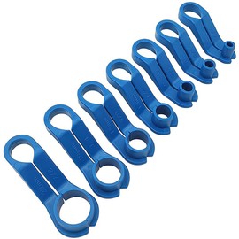 TOTMOX 7PCS AC Fuel Line Disconnect Tools Fuel Line Angled Disconnect Tool Set Blue Fuel Line Removal Tool,1/4-7/8 inch