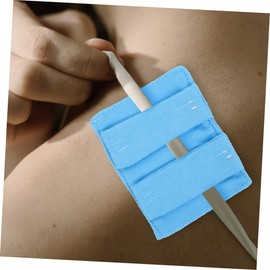 SAFIGLE Reusable Skid Strap Pad for Post Surgery Chest Port Protection Soft Washable Cloth Cushion Reducing Strap for Women Blue Support Pillow