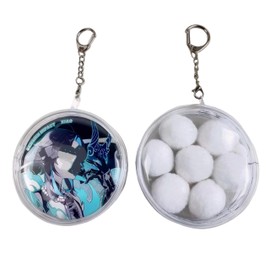 2 PCS Round Keychain Display Pouch Clear Display Box Ita Bag Accessories Bag Charms for Handbags